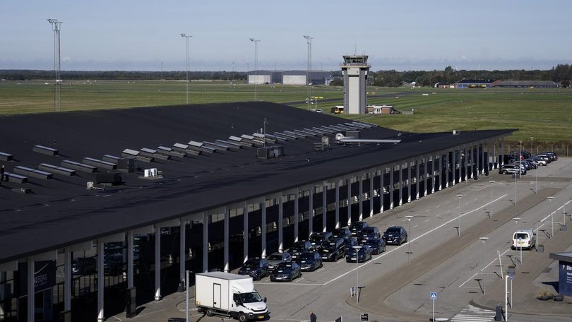 The airspace over Aalborg Airport was closed nearly an hour earlier after a suspected drone sighting.