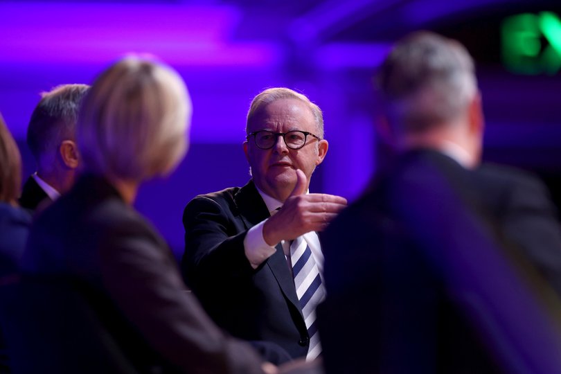 Australian Prime Minister Anthony Albanese participates in discussion titled, 'Governing for Working People' during the Global Progress Action Summit on September 26, 2025 in London, England.