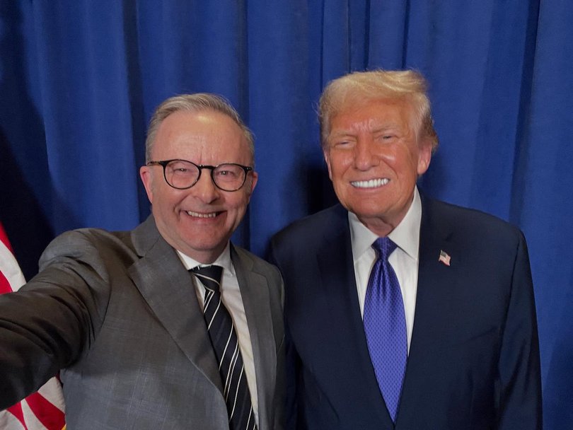 Anthony Albanese’s selfie with Donald Trump.