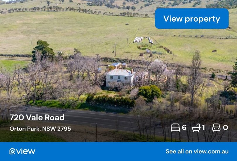 An historic home and farmland are on offer at Orton Park, outside Bathurst.