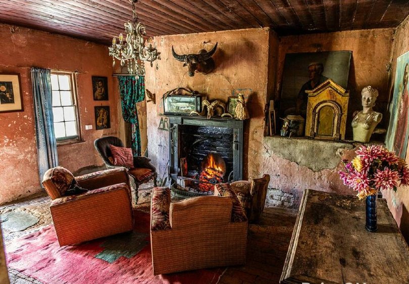 Layerds of old paint have been revealed in the lightly touched home.