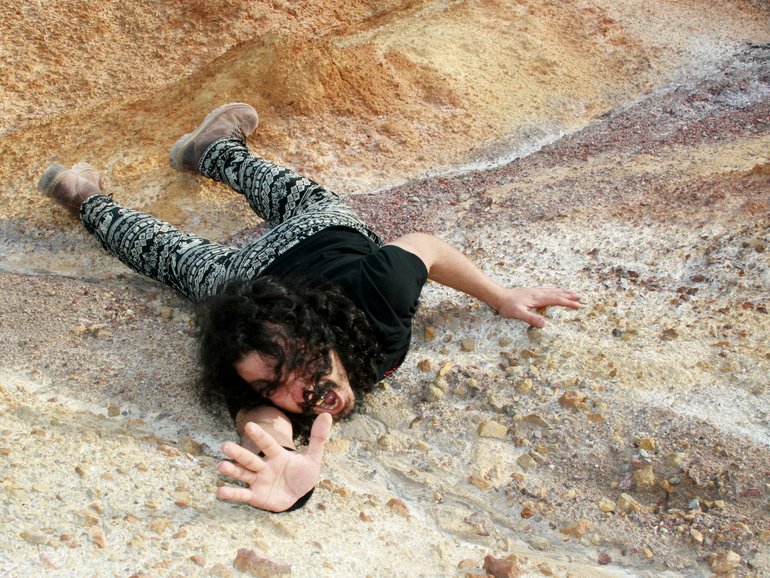 Keith Leyva, 57, lay trapped after he fell from a remote cliff.