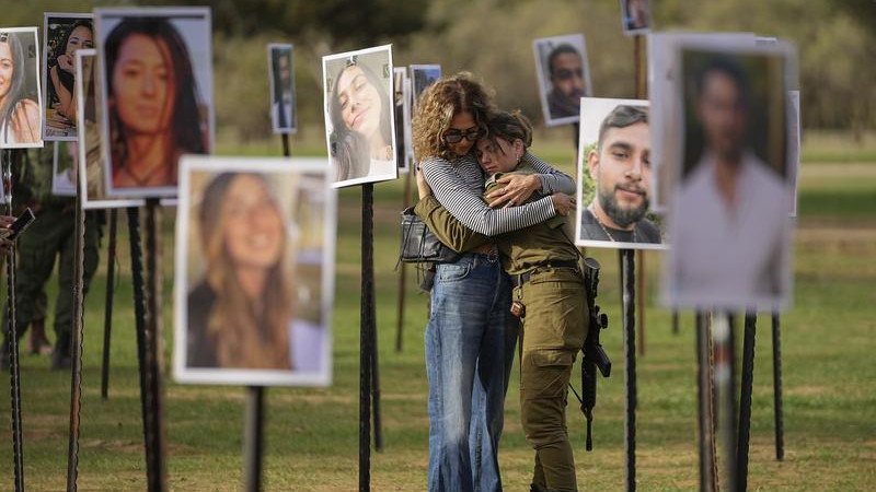 A memorial for Israelis killed by Hamas on October 7, 2023. 