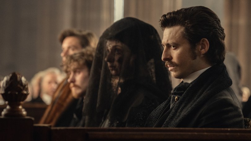 Emily Fairn and Anthony Boyle in House of Guinness.