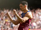 Charlie Cameron of the Lions celebrates a goal.