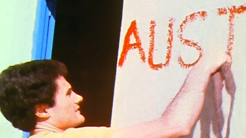 Greg Shackleton painted an Australian Flag on the building where they slept.