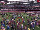 Chris Scott walked out to the ground and congratulated all the Brisbane players after their grand final victory.