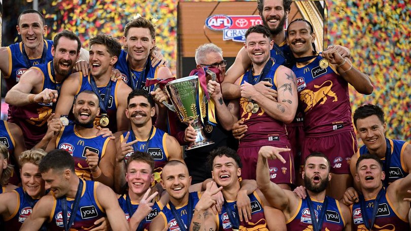 The Lions proved far too strong for Geelong to claim their second straight AFL flag. 