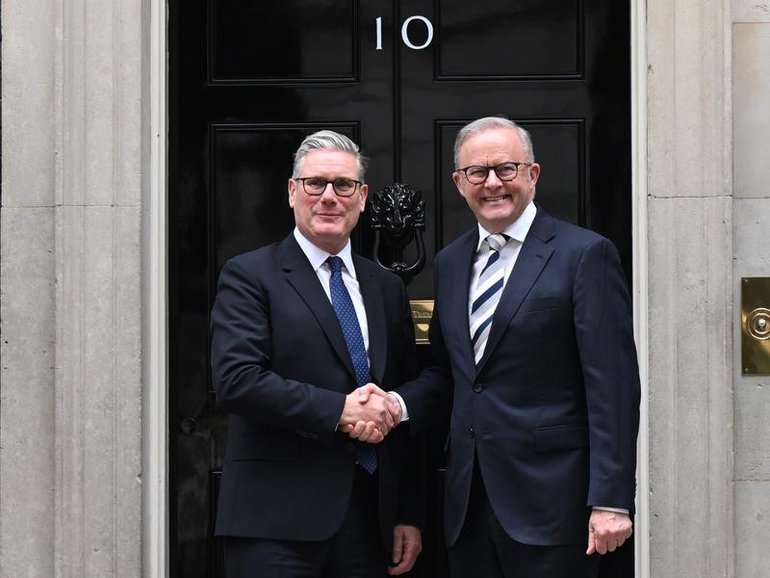 UK Prime Minister Keir Starmer has welcomed Prime Minister Anthony Albanese to Downing Street.