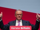 LIVERPOOL, ENGLAND - SEPTEMBER 28: Prime Minister Anthony Albanese, Leader of the Australian Labour Party addresses delegates during the Labour Party conference at ACC Liverpool on September 28, 2025 in Liverpool, England. Labour Conference is being held against a vastly different backdrop to last year when the party had swept to power in a landslide general election victory. A year on and polling shows three quarters of Britons (74-77%) say they have little to no trust in the party on the cost of living, immigration, taxation, managing the economy, representing people like them, or keeping its promises. (Photo by Ian Forsyth/Getty Images)