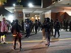 Donald Trump deploying the National Guard to Portland, Oregon has caused tension in the city. (AP PHOTO)