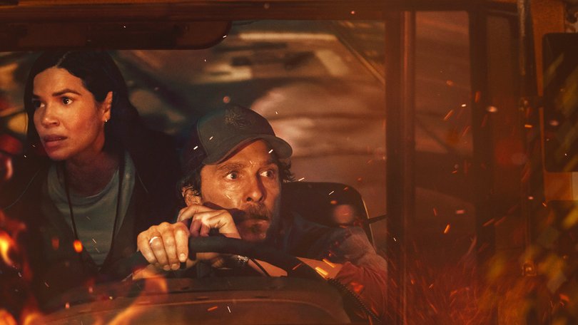 America Ferrera and Matthew McConaughey in The Lost Bus.