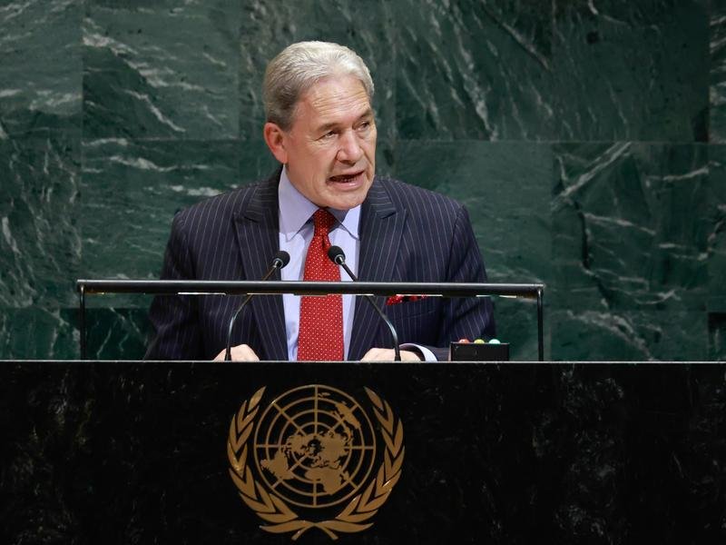 Winston Peters has outlined NZ's position on Palestine during a speech to the United Nations. (EPA PHOTO)