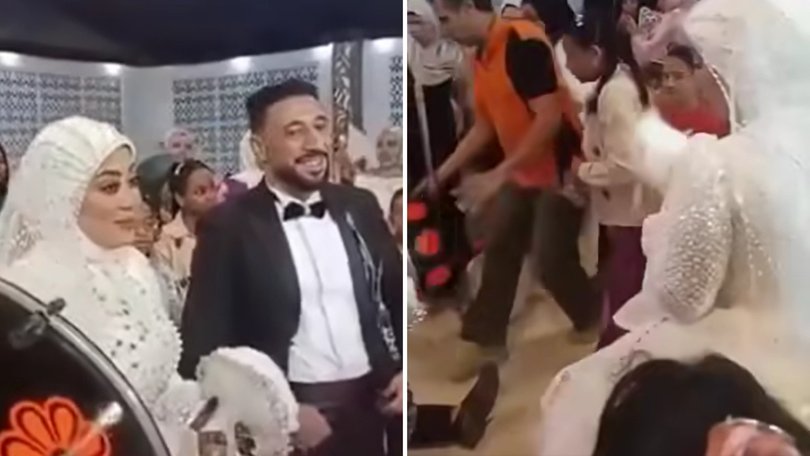 Ashraf Abu Hakam died during his first dance with his bride.