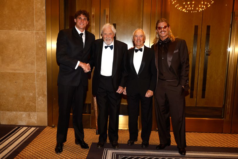 Charlie Curnow and Bailey Smith at the Brownlow Medal together. 
