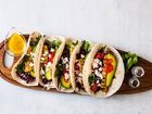 The Pulled Beef Brisket Street Tacos aren’t the crunchy kind — they’re made with tortilla wraps. 