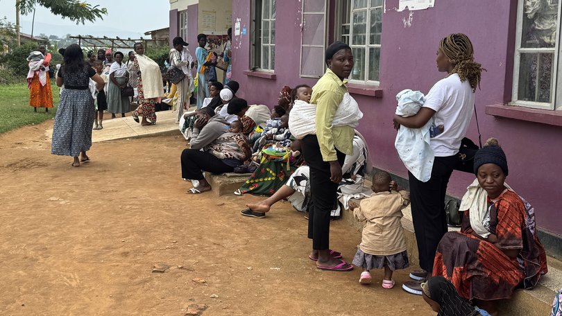 In a photo provided by Nicholas Kristof shows, mothers wait to see doctors and nurses at a hospital in southwestern Uganda. President Trump’s cuts to humanitarian assistance abroad have hurt all kinds of people. But from what I see on the ground, those suffering the most are women and girls — and that will leave all of us, including men and boys, worse off, Nicholas Kristof writes. (Nicholas Kristof via The New York Times) – NO SALES, FOR EDITORIAL USE ONLY WITH NYT STORY KRISTOF-COLUMN OF SEPT. 27, 2025. ALL OTHER USE PROHIBITED —