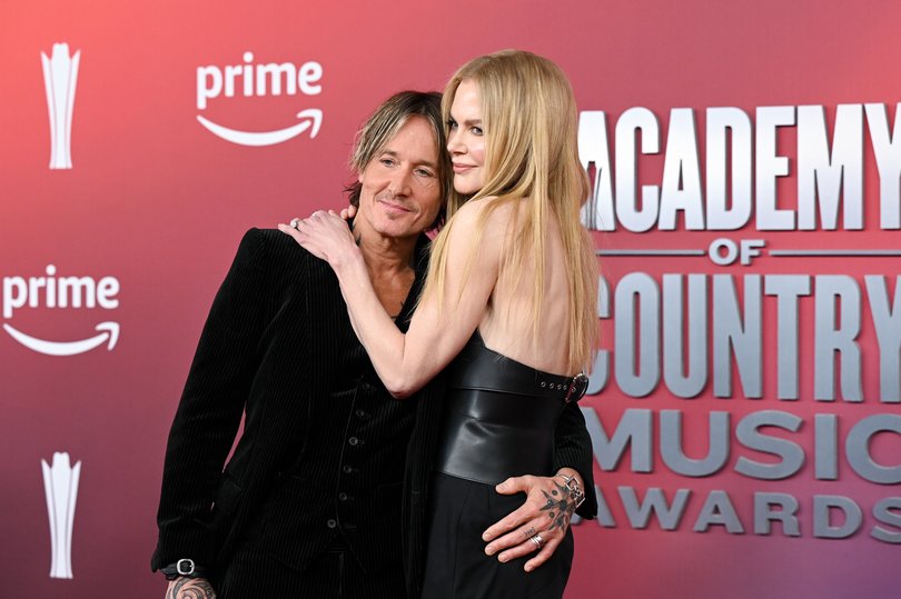Kidman and Urban embracing on the red carpet at the Country Music Awards in May, 2025.