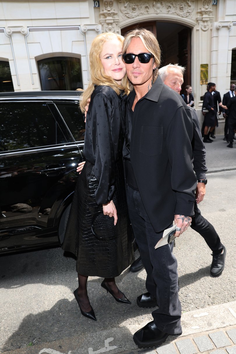 Kidman and Urban depart Balenciaga in Paris, France. 