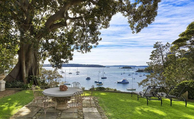 Harbour views from the garden.