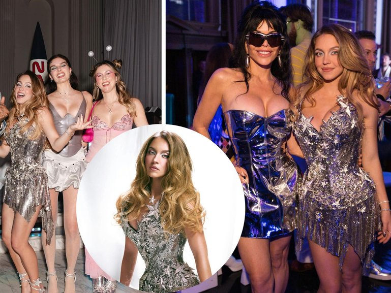 Sydney Sweeney’s birthday party was attended by stars such as Wiz Khalifa (left) and Jeff Bezos’ wife Lauren Sanchez (right).