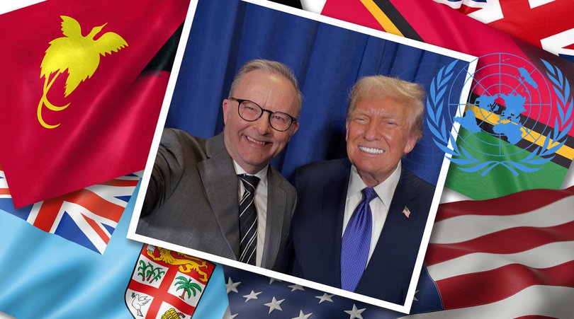 Anthony Albanese had a selfie with Donald Trump in New York.