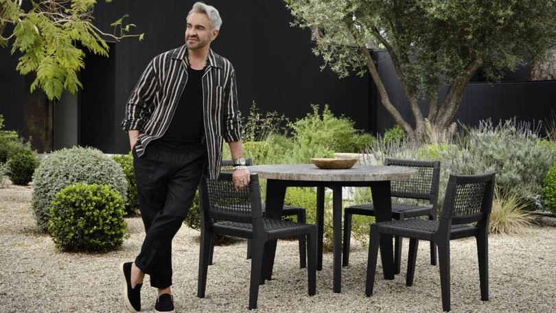 Interior designer Martyn Lawrence Bullard with the collection. Pic: Harbour.