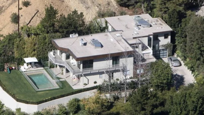 The Beverly Hills home is located in a private, gated community.