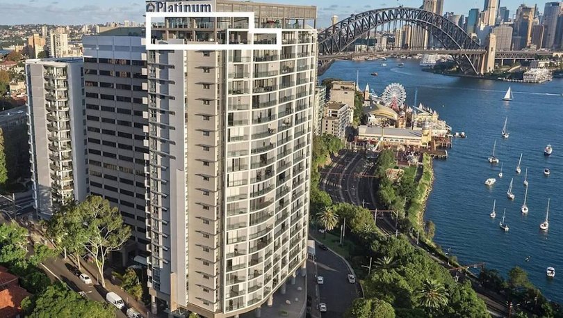 The couple own several apartments in the Mirvac building in Milsons Point.