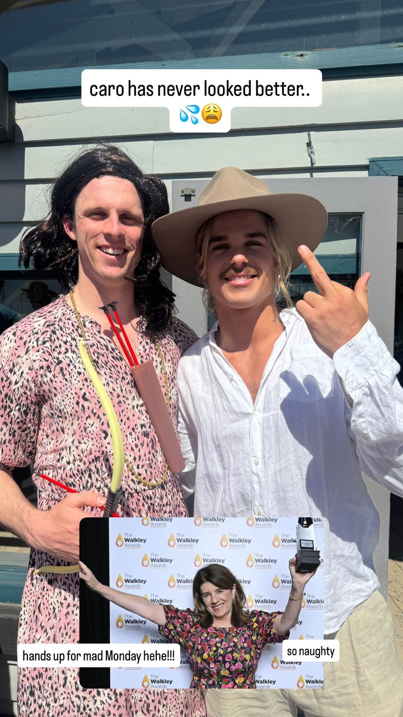 Smith later added a photo with Max Holmes, captioning it “Caro has never looked better,” before quickly deleting the post.