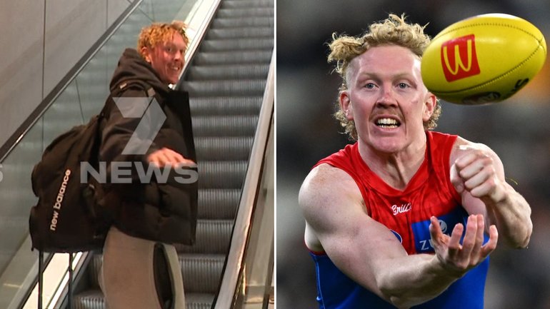 Clayton Oliver has jetted out of Melbourne after a heated meeting with the Demons about his future.