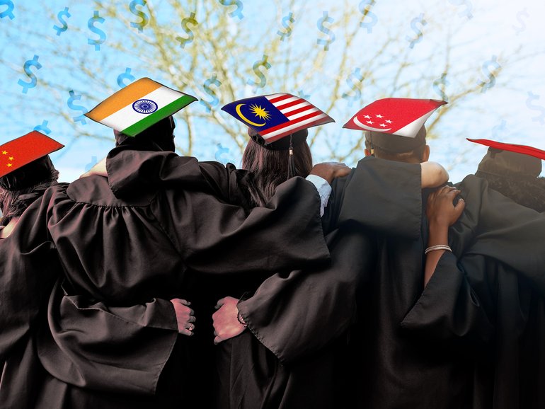 Overseas students last year made up a slight majority of students at the University of Sydney, Australia’s oldest university