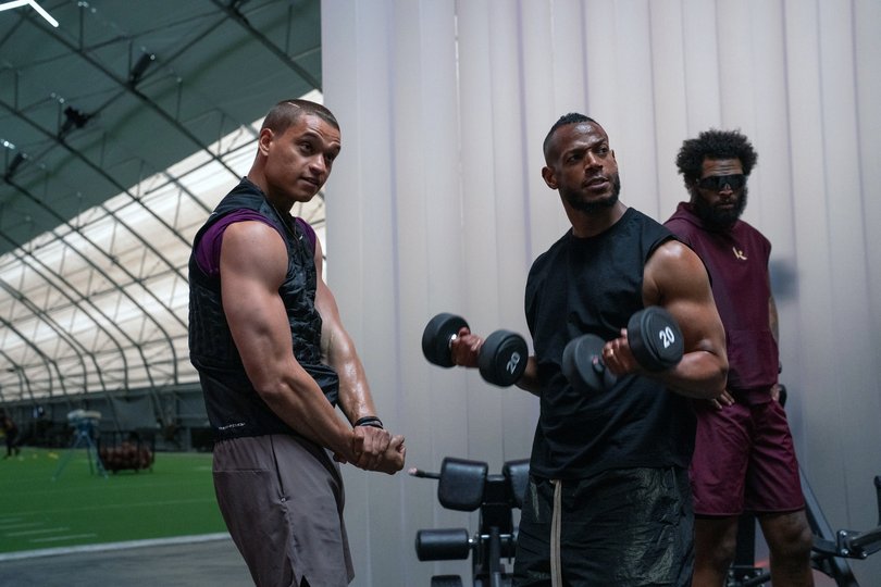 Tyriq Withers and Marlon Wayans in Him.