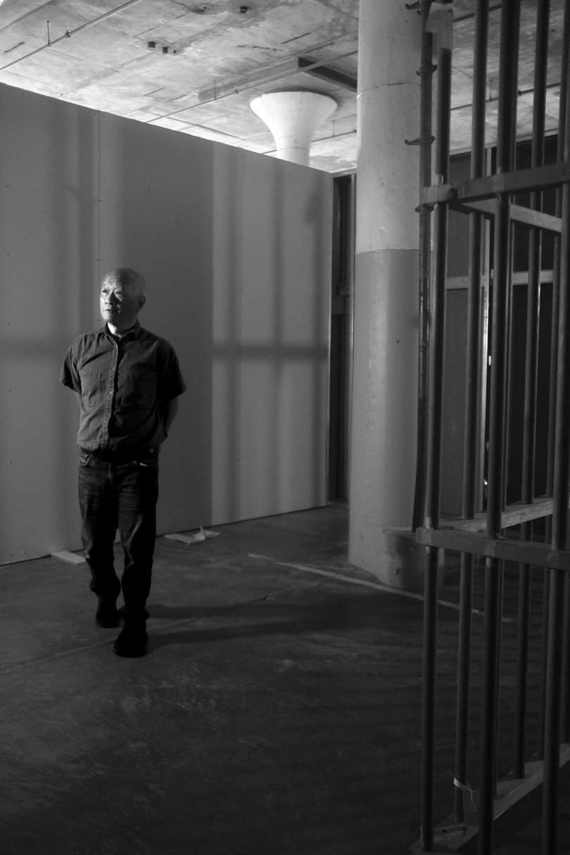 Performance artist Tehching Hsieh at Dia Beacon museum in Beacon, New York.
