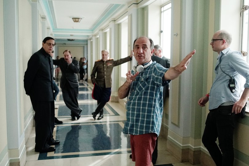 Armando Iannucci on the set of The Death of Stalin.