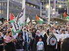 Hundreds of protesters took to the Sydney streets overnight for a snap protest for the Sumud Flotilla. Instagram