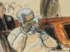 Sean "Diddy" Combs cried during the playing of a video about his life at his sentencing hearing. (AP PHOTO)