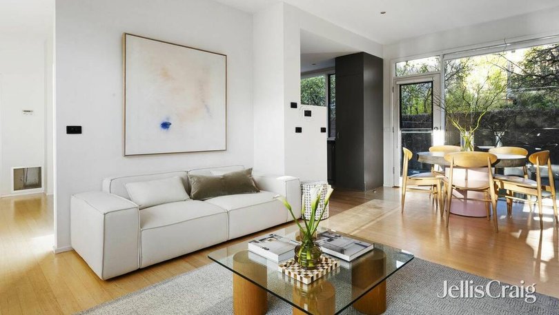 The ground level features an open-plan living area.