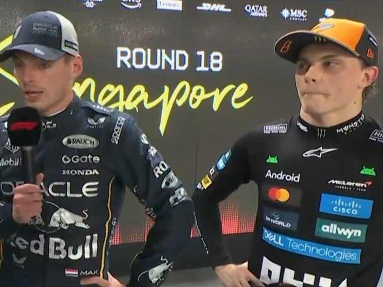 Max Verstappen blamed Oscar Piastri’s teammate Lando Norris for ruining his qualifying run.