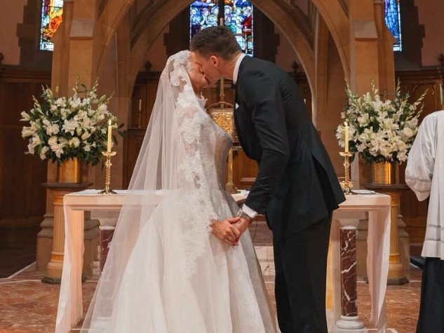 Rory Lobb and Lexi Mary have married in a church wedding.