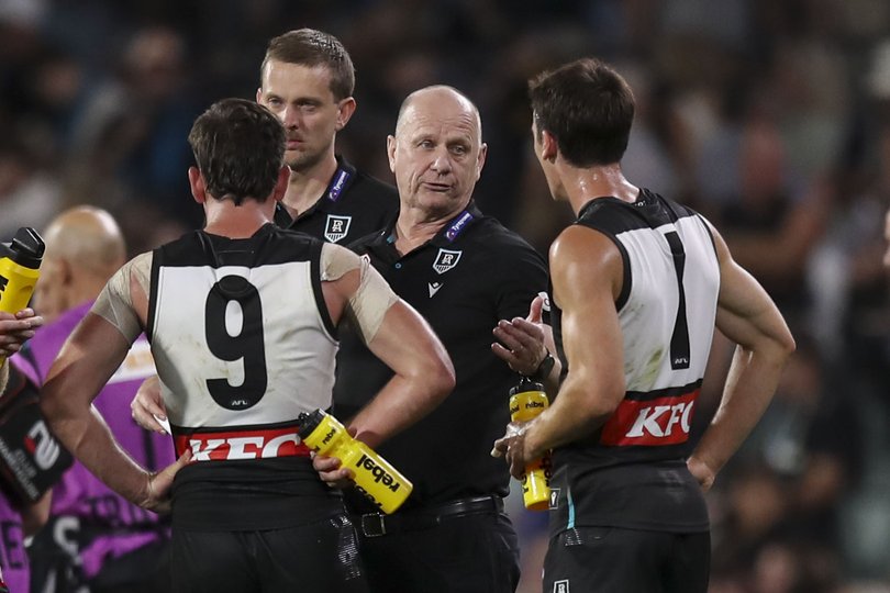 Ken Hinkley has departed Port Adelaide.