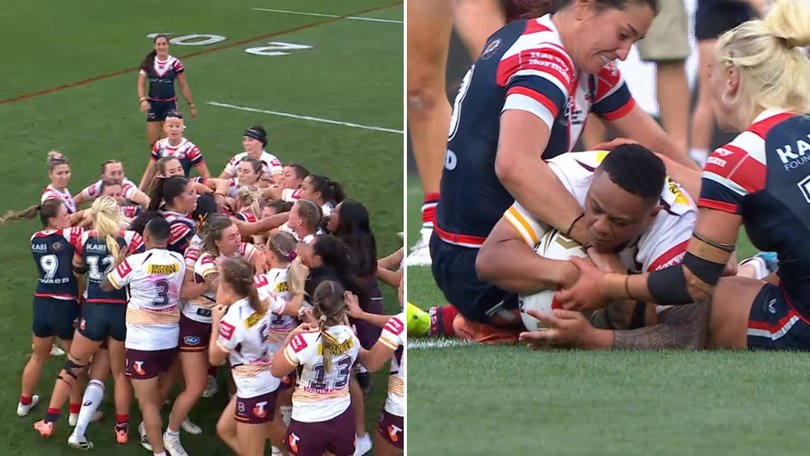A fight broke out after the final siren. 