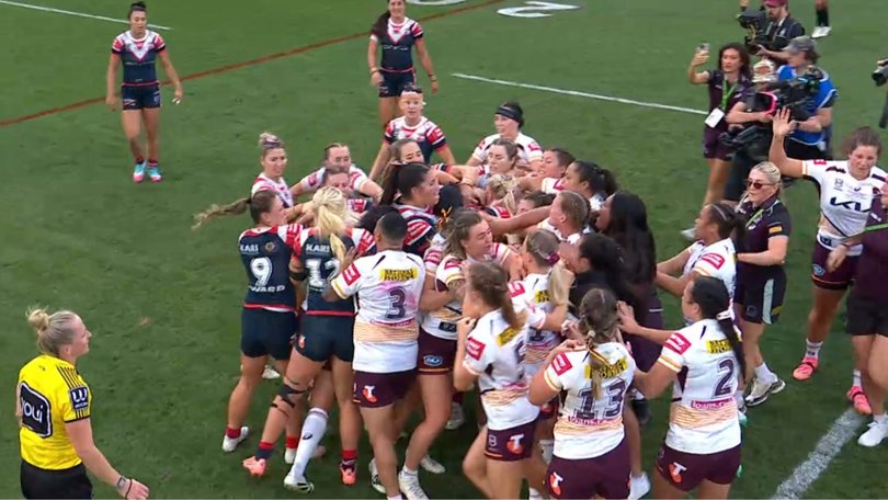 Tensions boiled over after the final siren. 