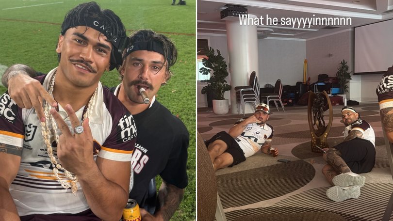 The Broncos celebrate on Accor Stadium... and the morning after.