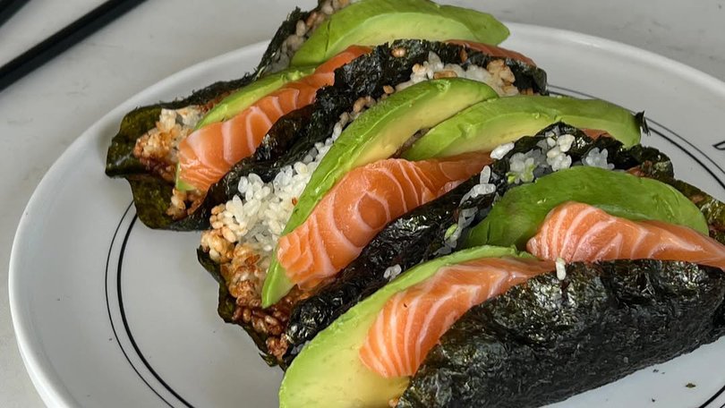 Crispy air fryer sushi tacos