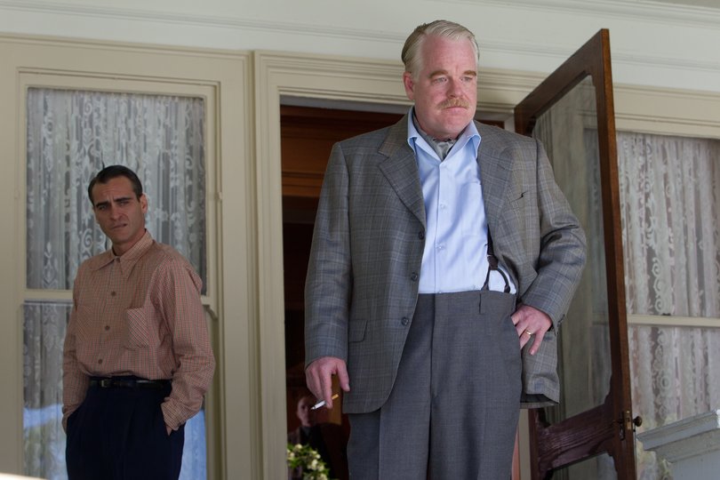 Joaquin Phoenix and Philip Seymour Hoffman in The Master. 