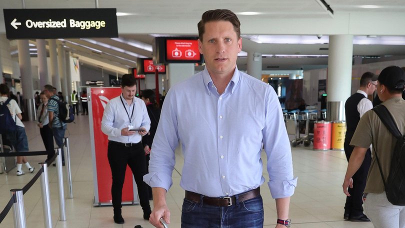 Andrew Hastie leaves Perth for Parliament in Canberra. 