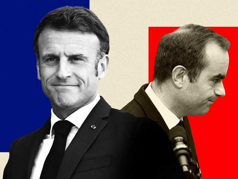 French President Emmanuel Macron and his outgoing Prime Minister Sebastien Lecornu.