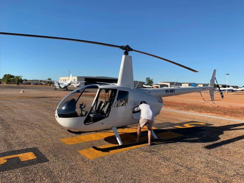 The helicopter.