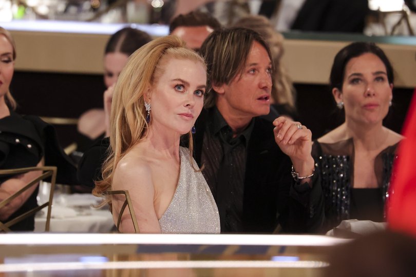 Nicole Kidman, Keith Urban during the 82nd Annual Golden Globes held at The Beverly Hilton on January 05, 2025.